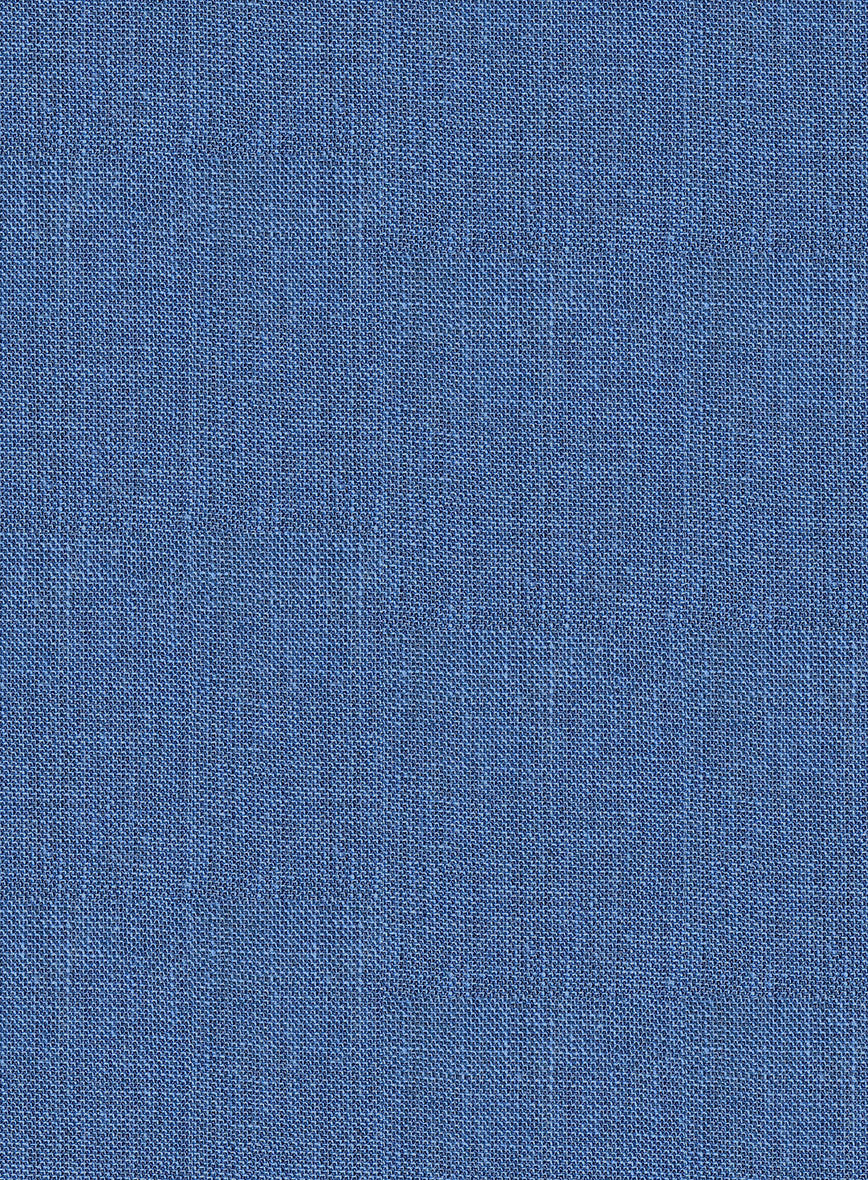 Italian Prato Sharkskin Blue Linen Jacket - Image 2