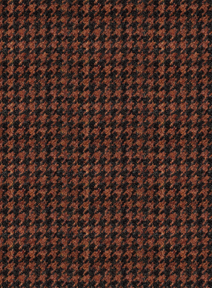 Italian Rust Houndstooth Tweed Suit - Image 8