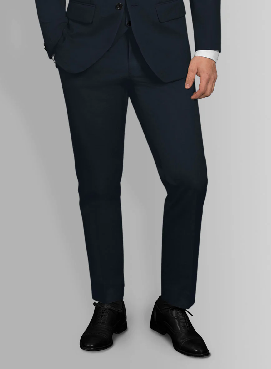 Italian Sapphire Blue Cotton Stretch Suit - Image 4