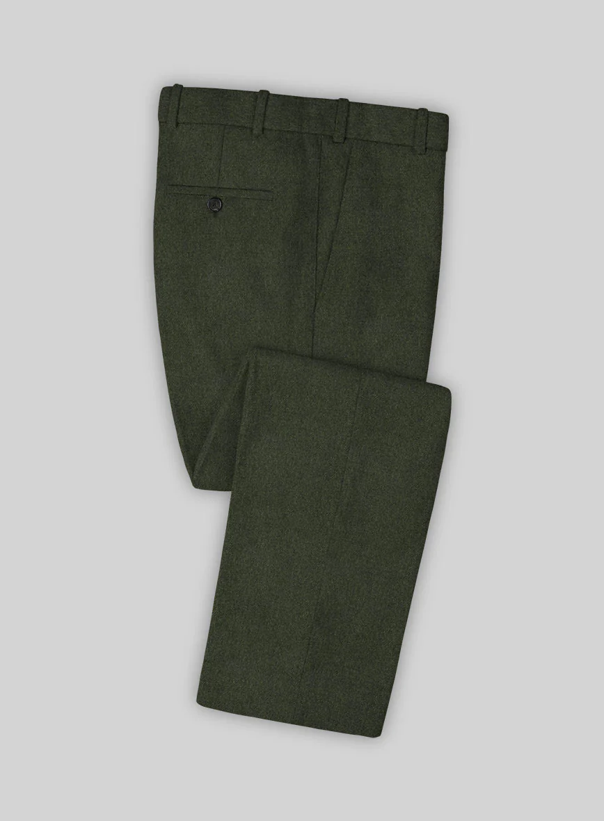 Italian Seaweed Green Tweed Suit - Image 4