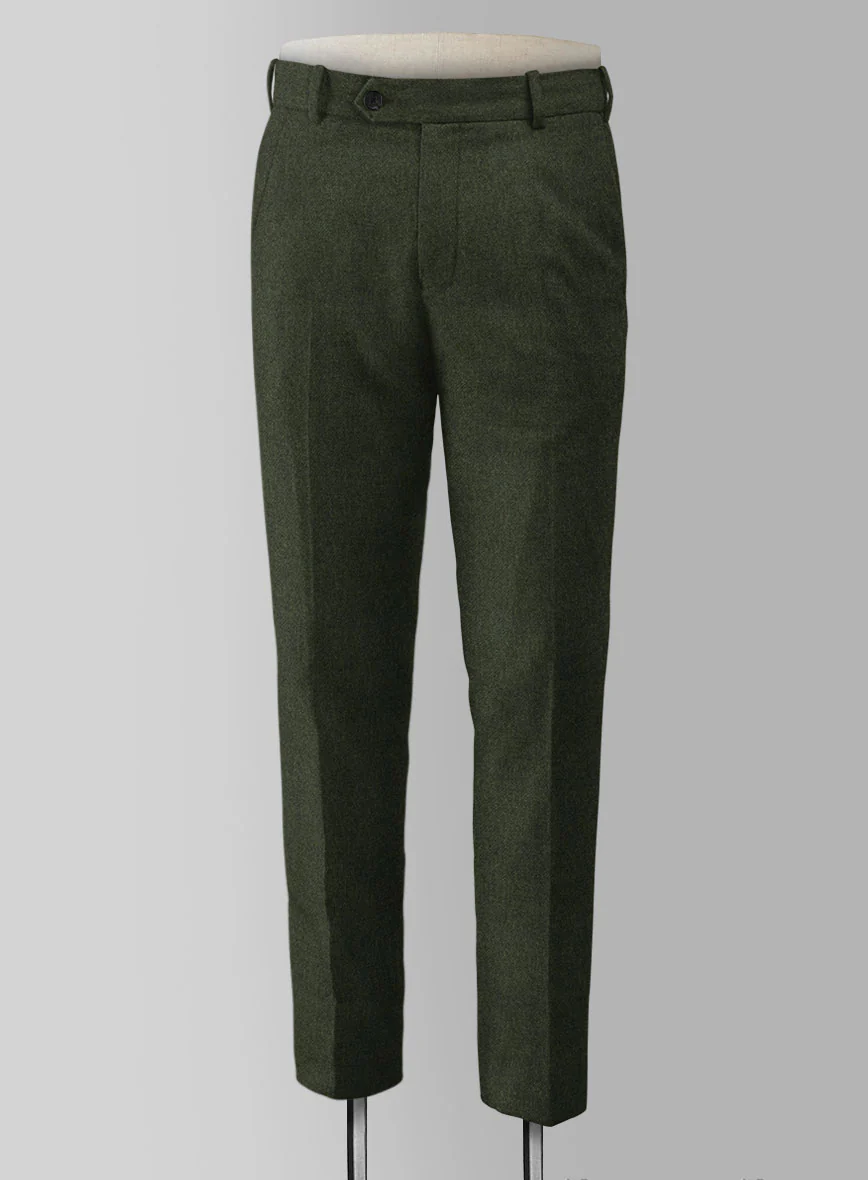 Italian Seaweed Green Tweed Suit - Image 5