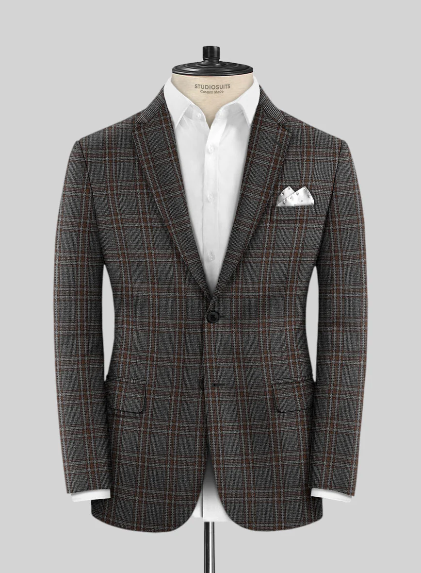Italian Senna Checks Wool Jacket
