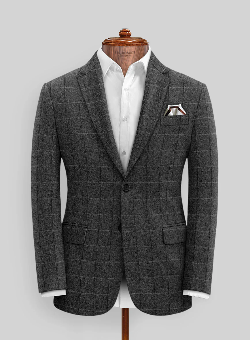 Italian Serto Checks Tweed Suit - Image 3