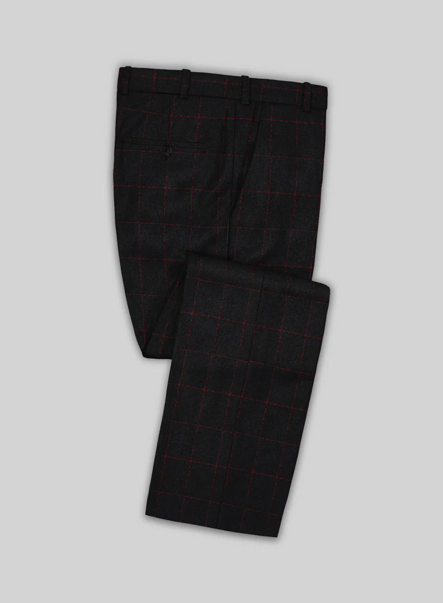 Italian Setla Checks Tweed Pants