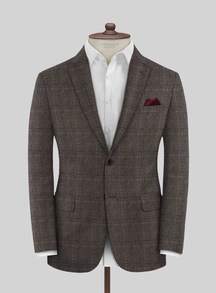 Italian Sift Brown Glen Flannel Jacket
