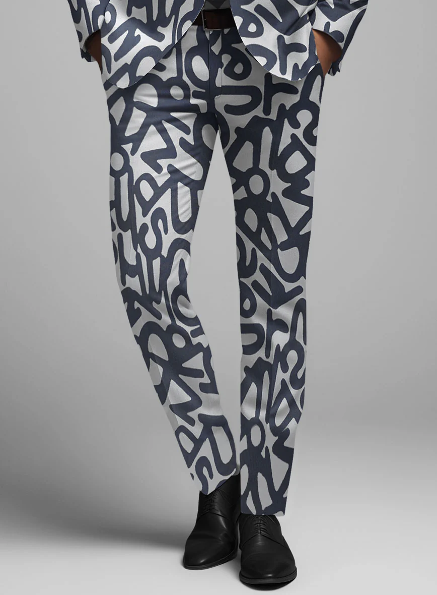 Italian Silk Alfabeto Pants - Image 2
