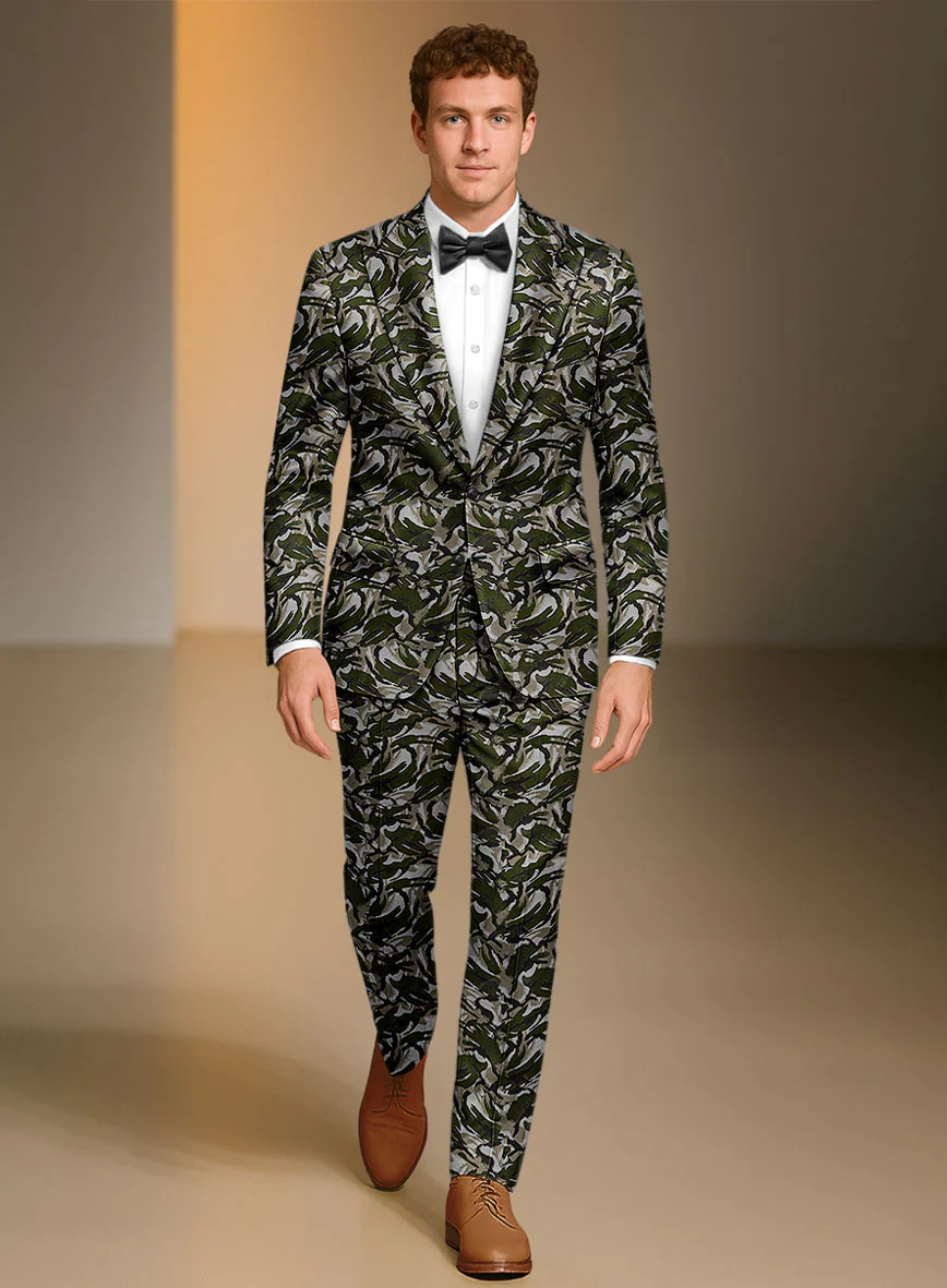 Italian Silk Camuflora Suit