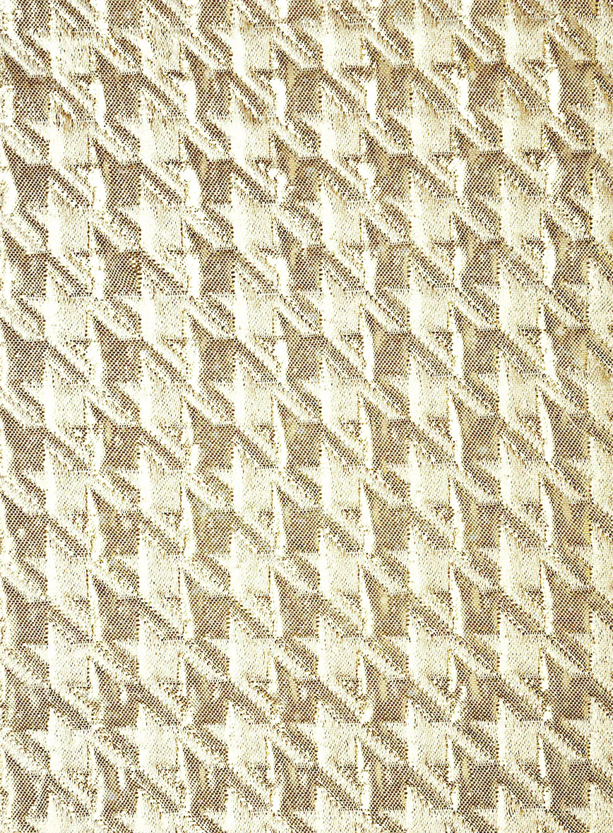 Italian Silk Golden Houndstooth Jacket - Image 3