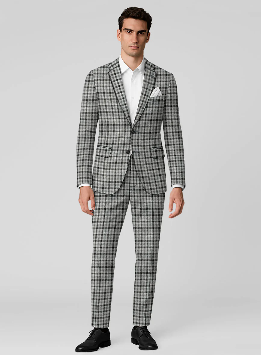 Italian Silverthorn Check Tweed Suit