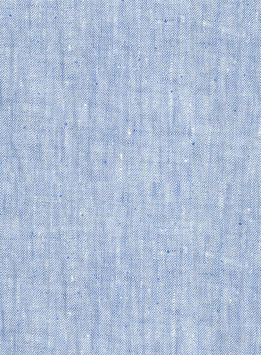 Italian Sky Blue Linen Suit - Image 6