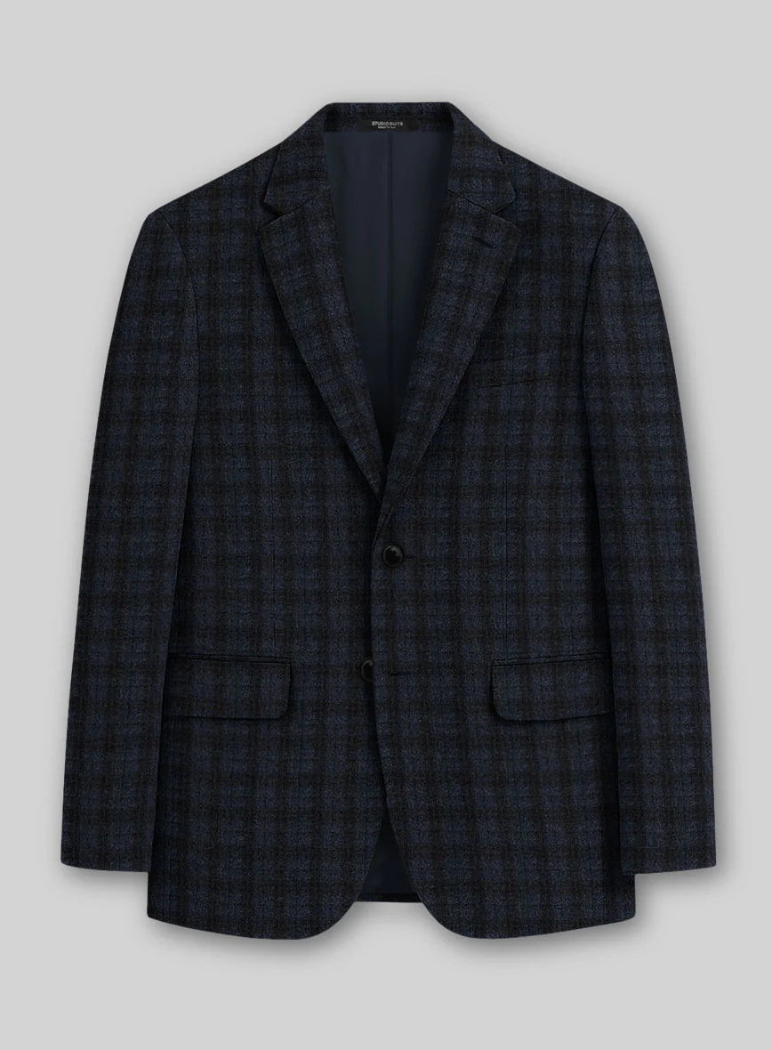 Italian Storm Navy Check Tweed Jacket