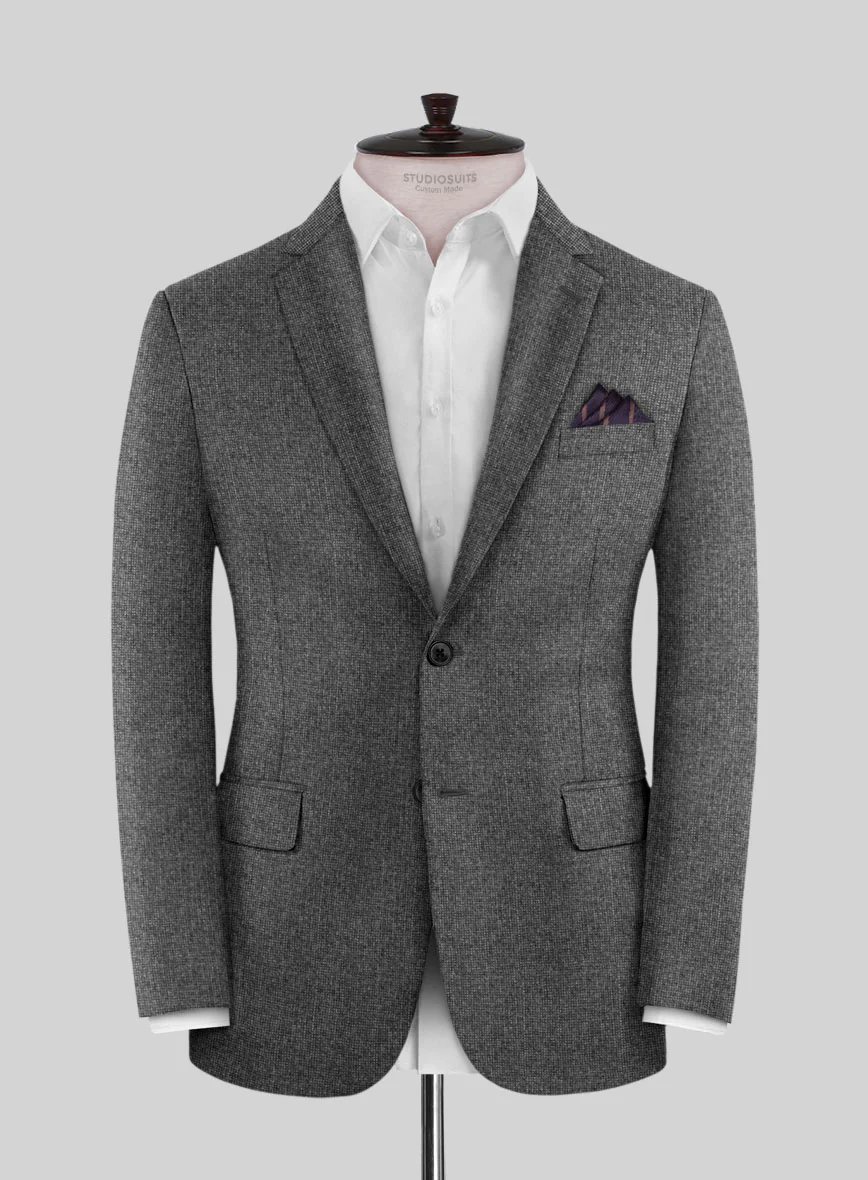 Italian Tavi Gray Nailhead Flannel Jacket