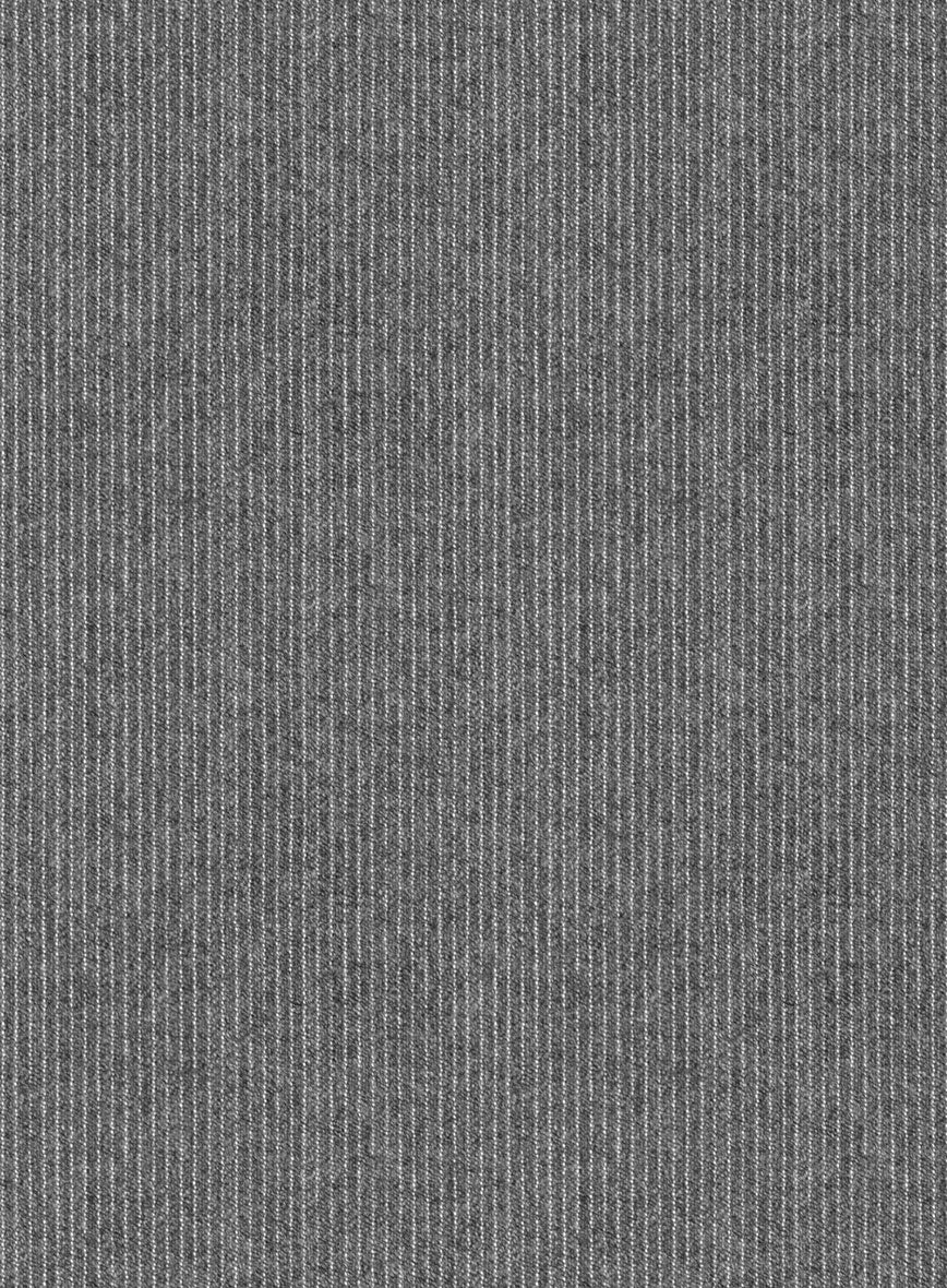 Italian Tiga Gray Mini Pinstripe Flannel Jacket - Image 3