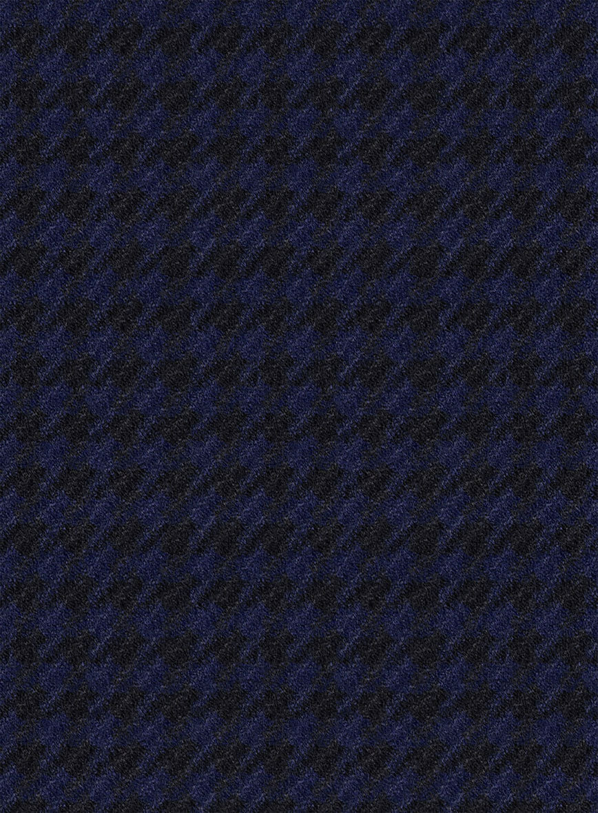 Italian Timas Navy Blue Houndstooth Flannel Jacket - Image 2