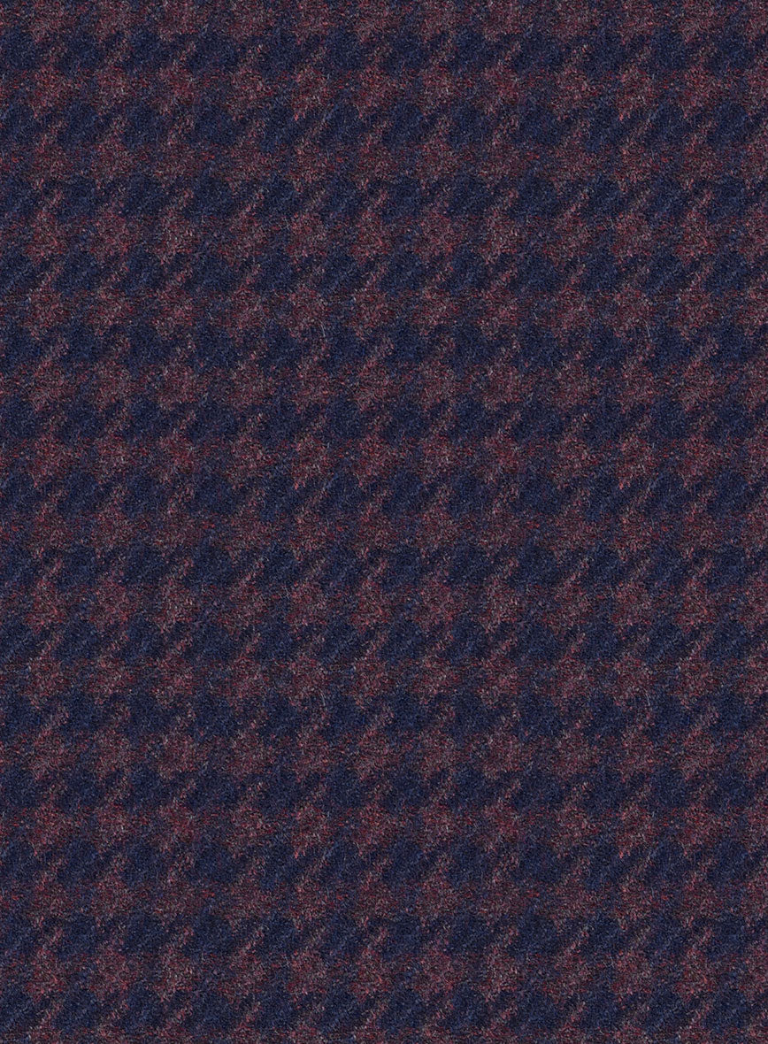Italian Timas Purple Houndstooth Flannel Suit - Image 6