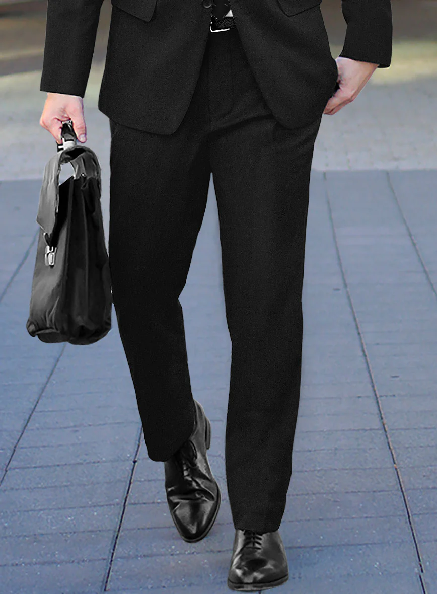 Italian Turna Black Flannel Pants - Image 2