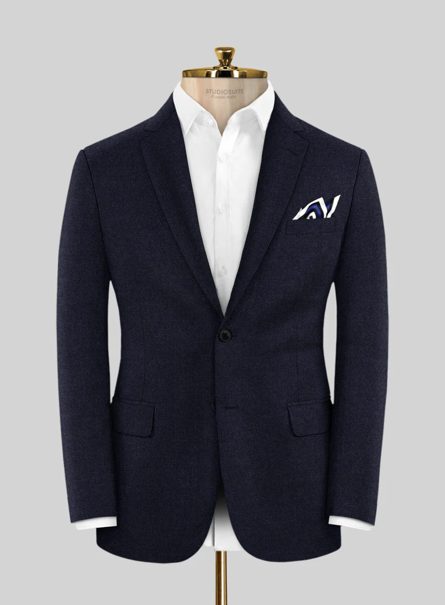 Italian Turna Jet Blue Flannel Jacket