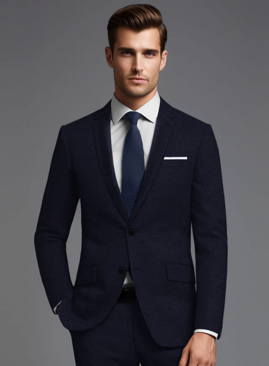 Italian Turna Jet Blue Flannel Suit - Image 4