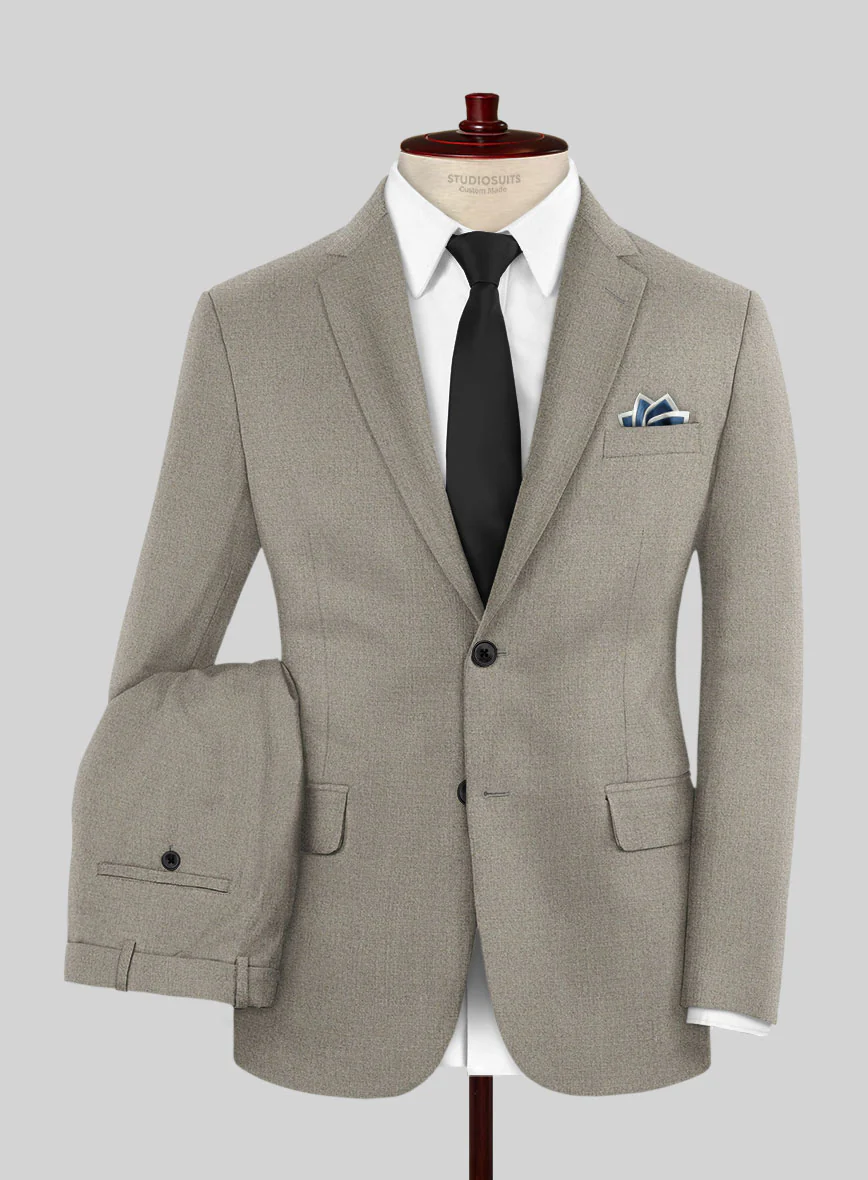 Italian Turna Light Brown Flannel Suit