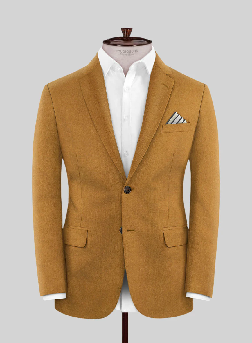 Italian Turna Mustard Flannel Suit - Image 3