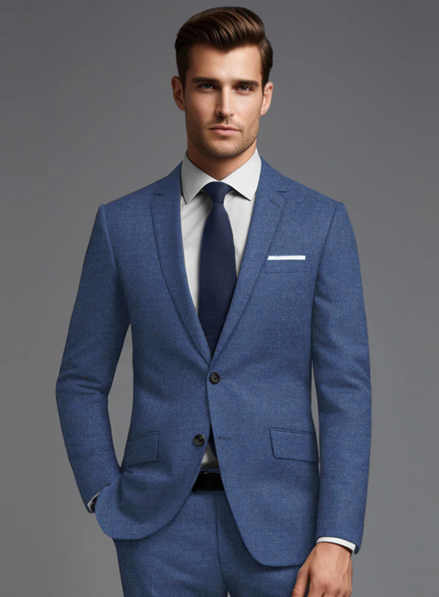 Italian Turna Paris Blue Flannel Jacket - Image 2