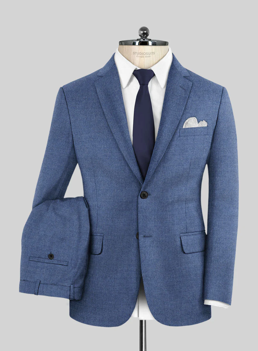 Italian Turna Paris Blue Flannel Suit