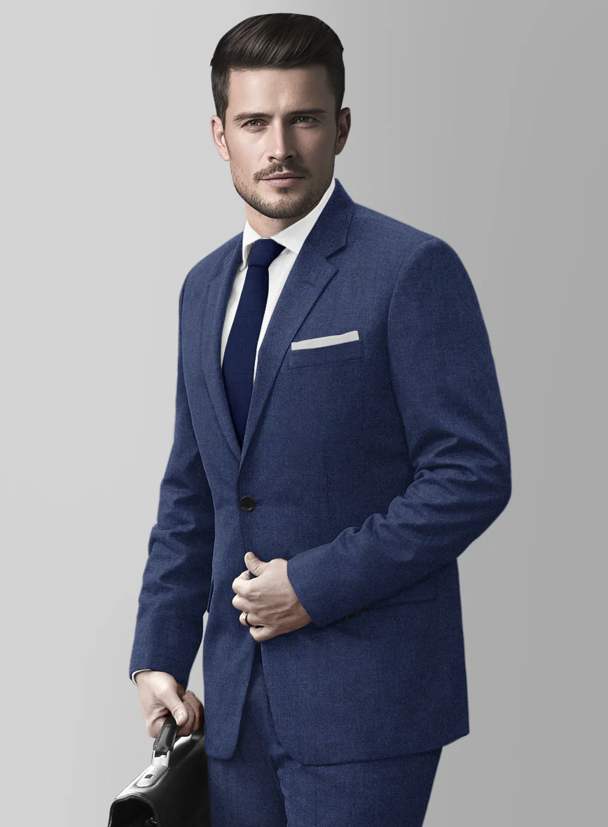 Italian Turna Persian Blue Flannel Jacket - Image 2