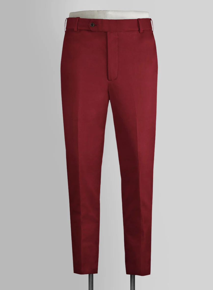Italian Wine Cotton Suit - Image 4