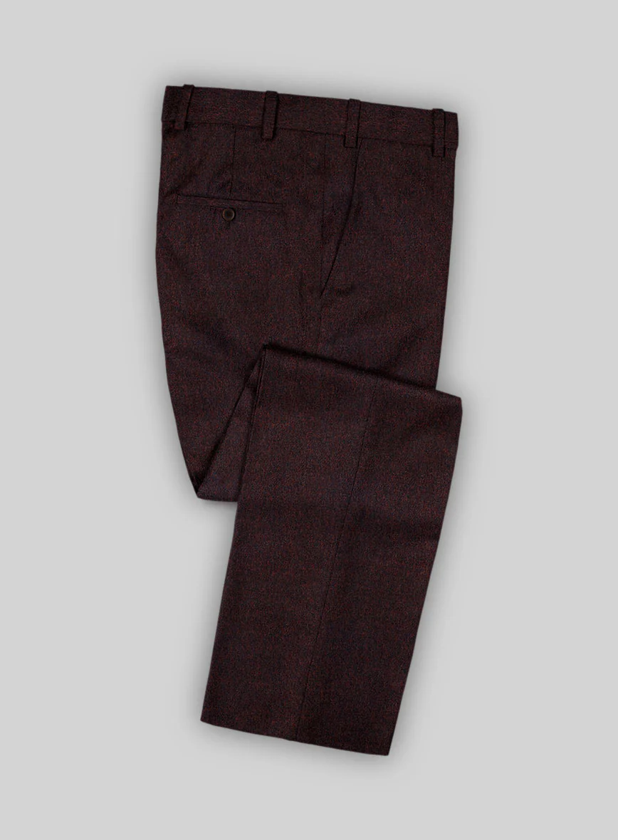Italian Wool Cashmere Mahogany Pants