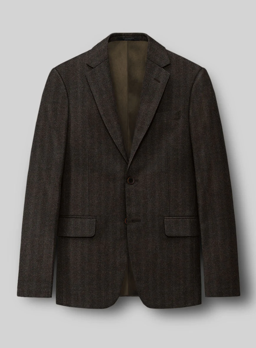 Italian Wool Herringbone Sortez Suit - Image 3