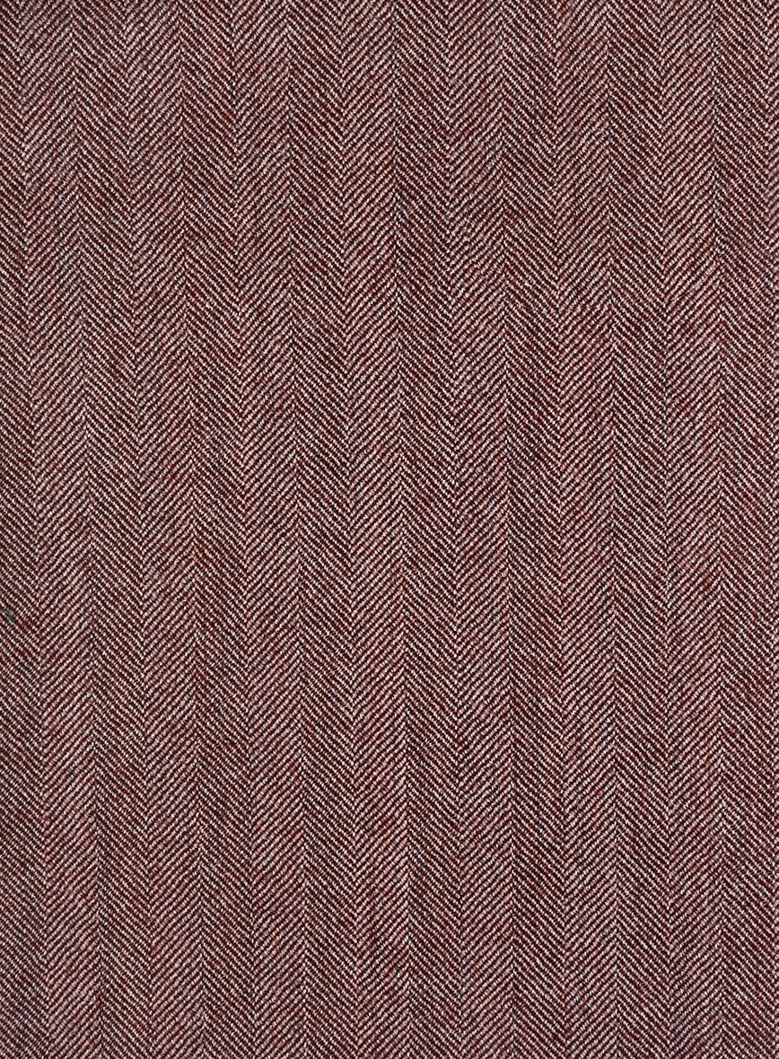 Italian Wool Silk Morwyn Herringbone Pants - Image 3
