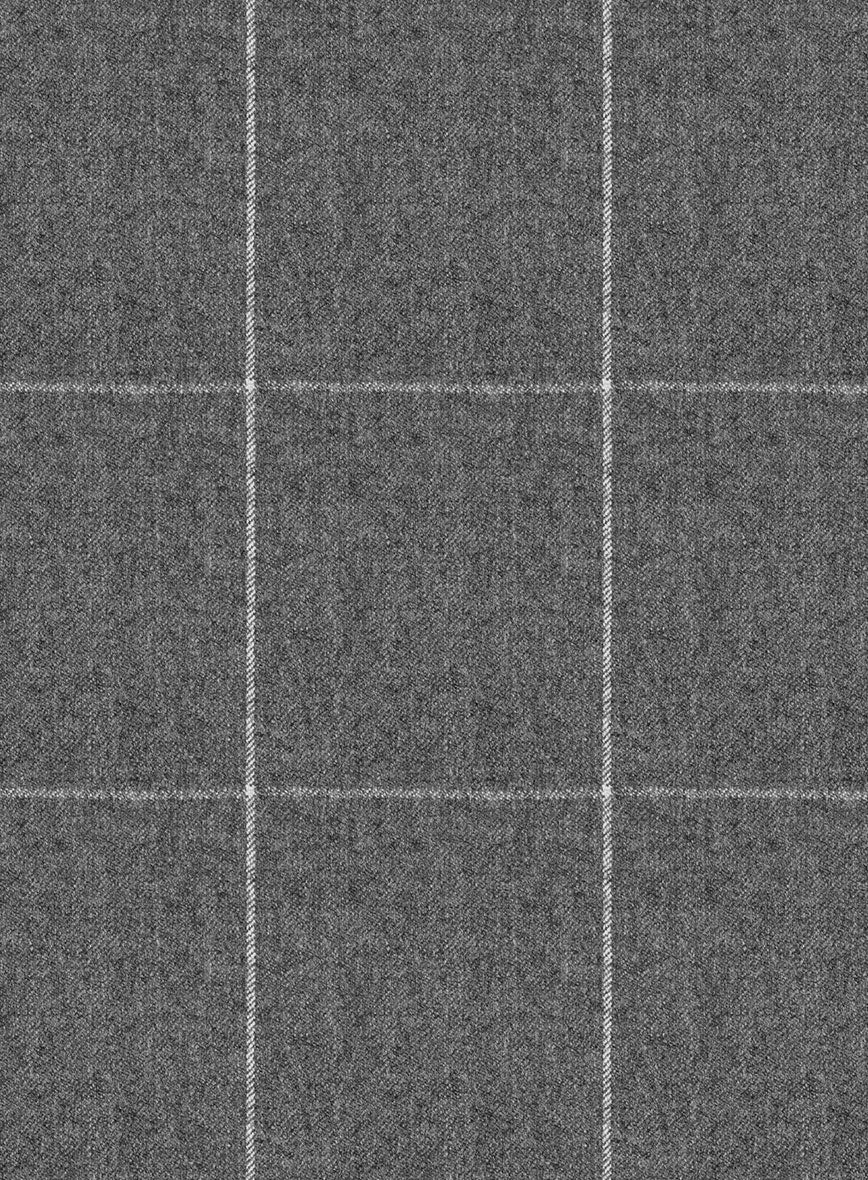 Italian Zergi Gray Windowpane Flannel Jacket - Image 2