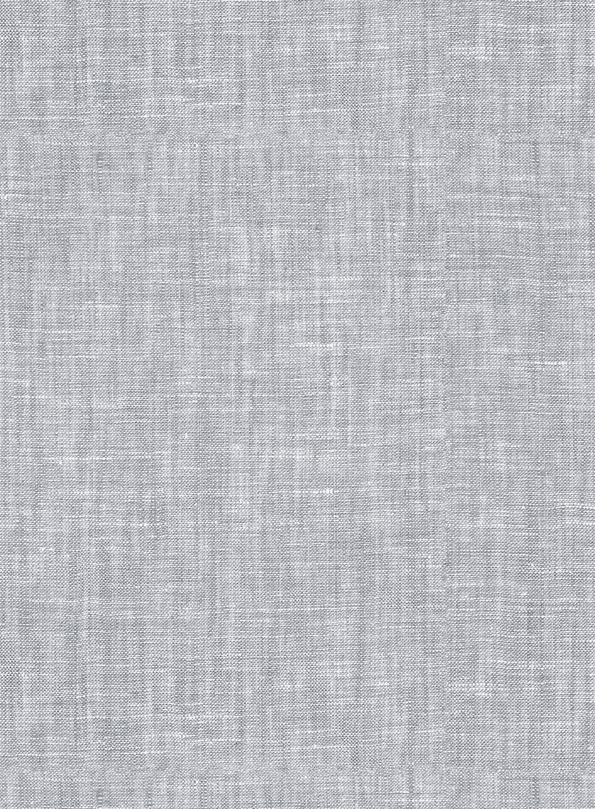 Italian Zod Light Gray Linen Highland Trousers - Image 7