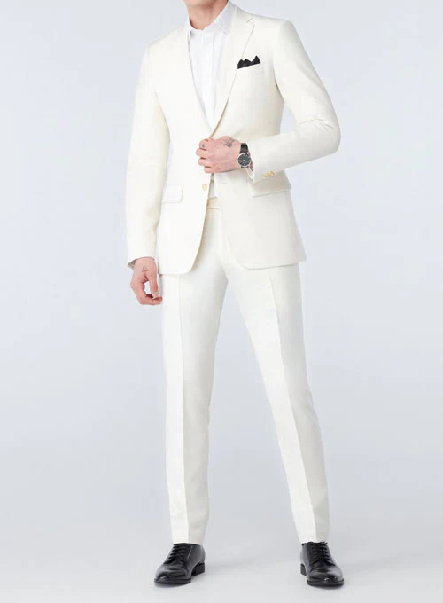 Ivory Wool Suit - Image 2