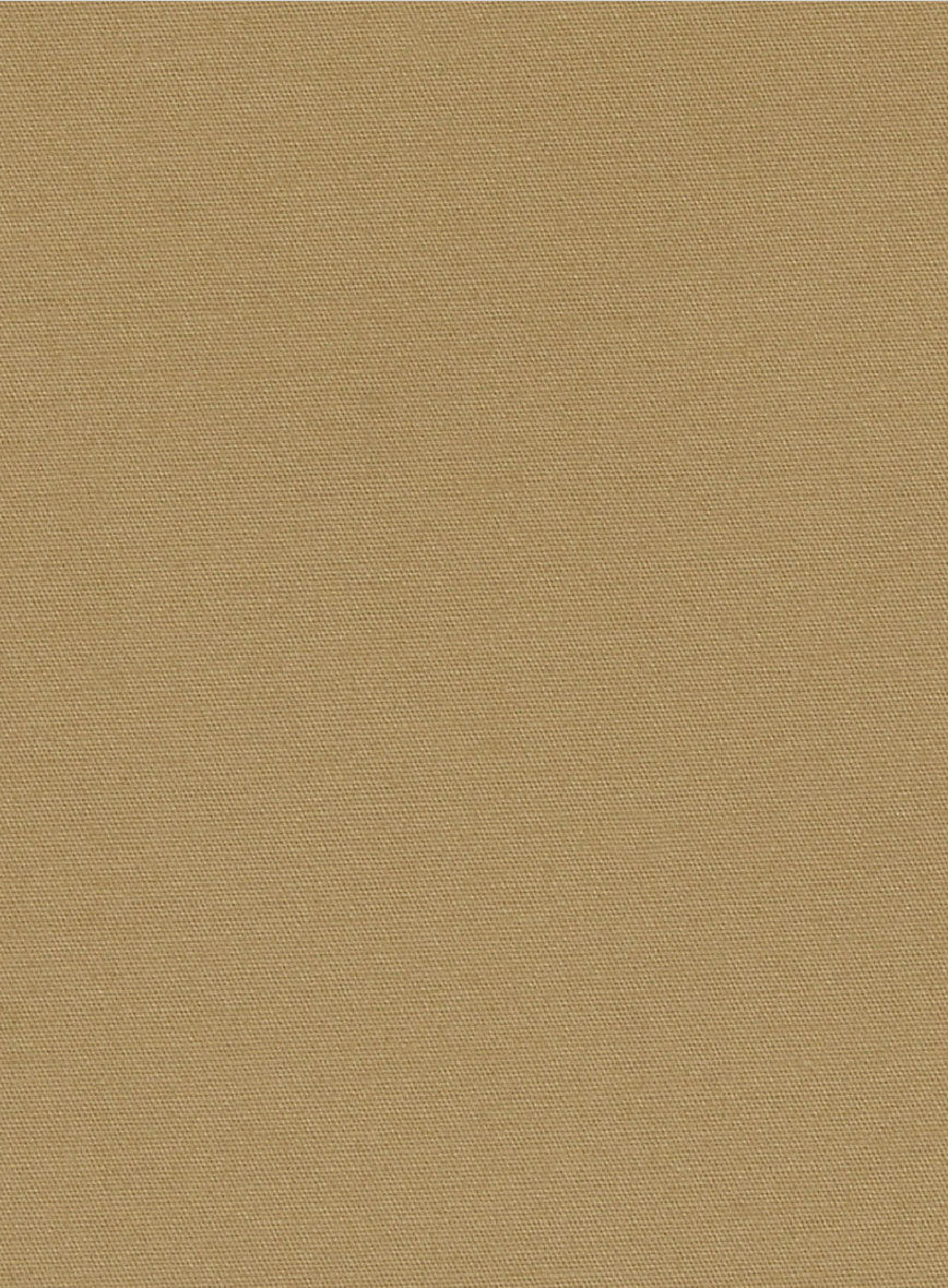 Khaki Feather Cotton Canvas Stretch Jacket - Image 3
