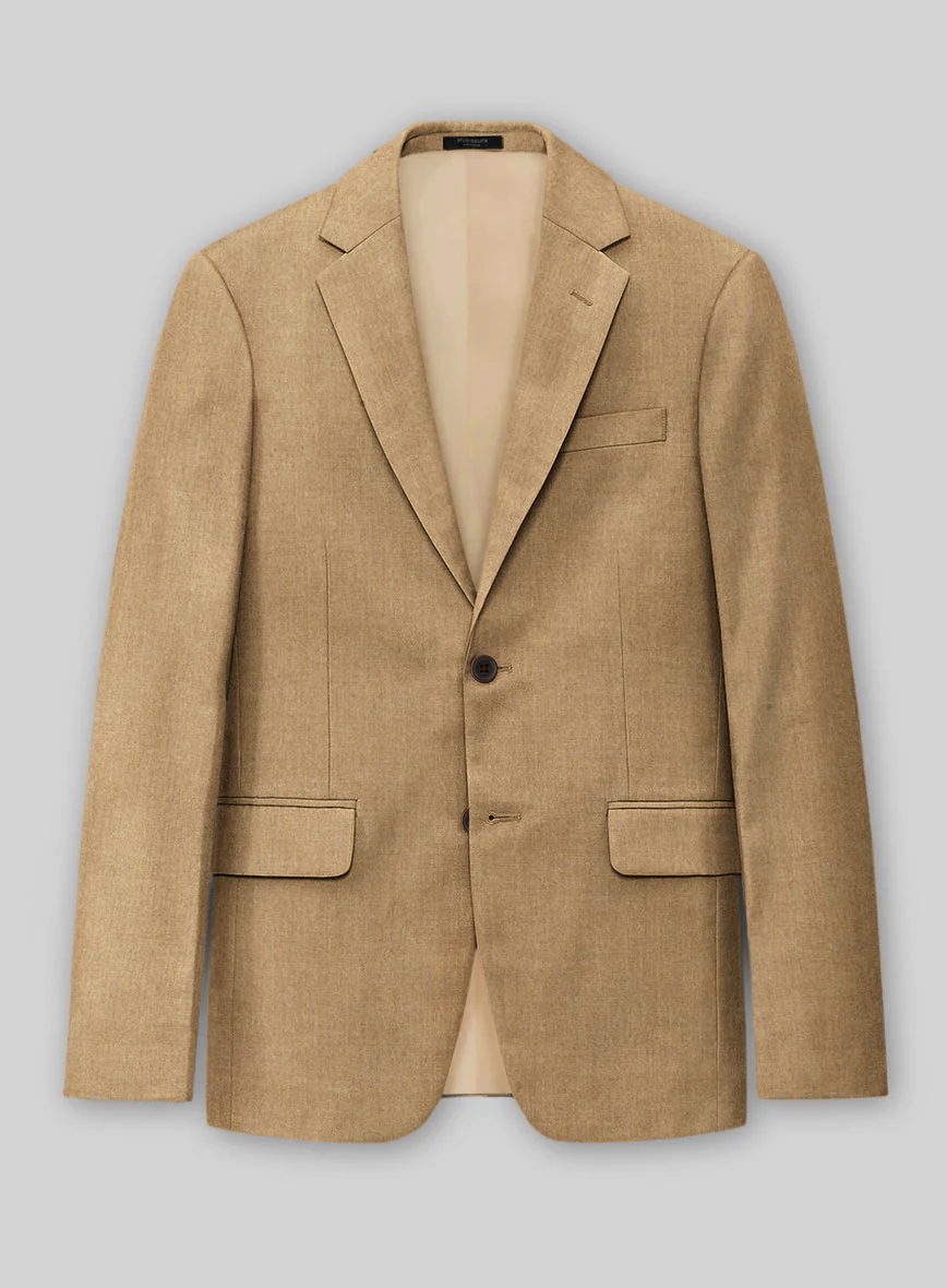 Khaki Flannel Wool Jacket