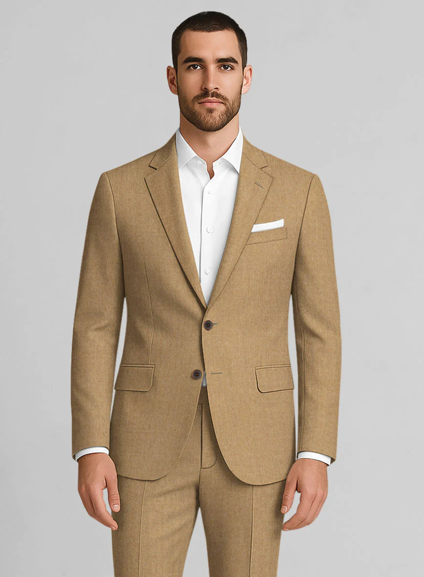 Khaki Flannel Wool Jacket - Image 2