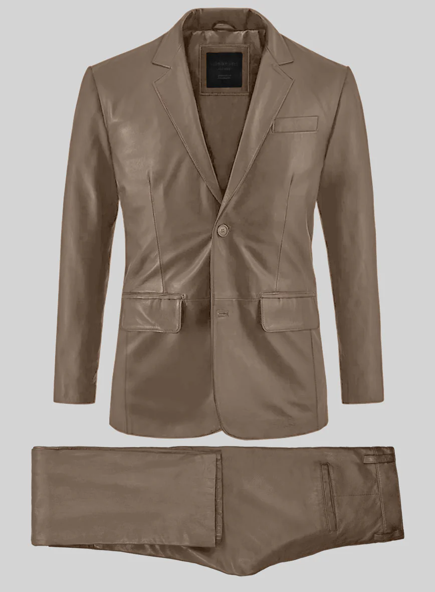 King Brown Leather Suit