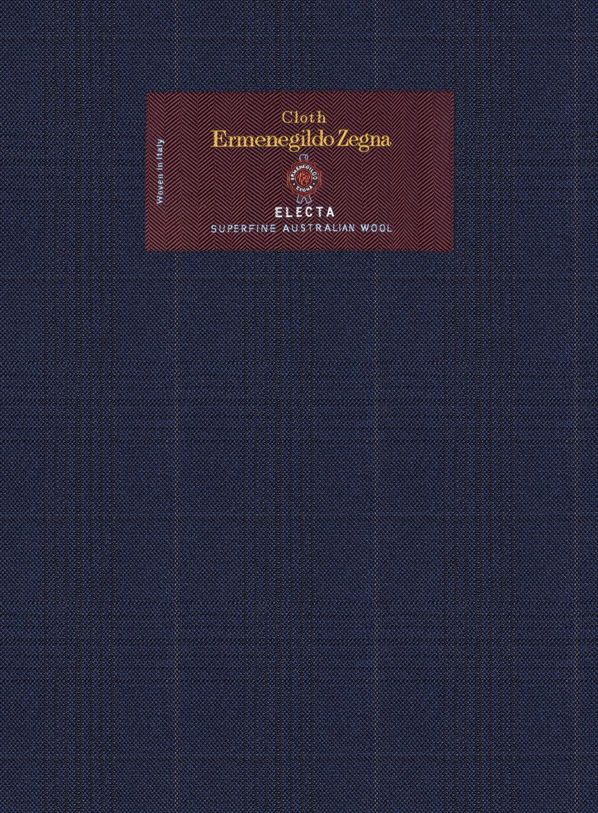 Lanificio Zegna Electa Casiri Blue Checks Wool Jacket - Image 2