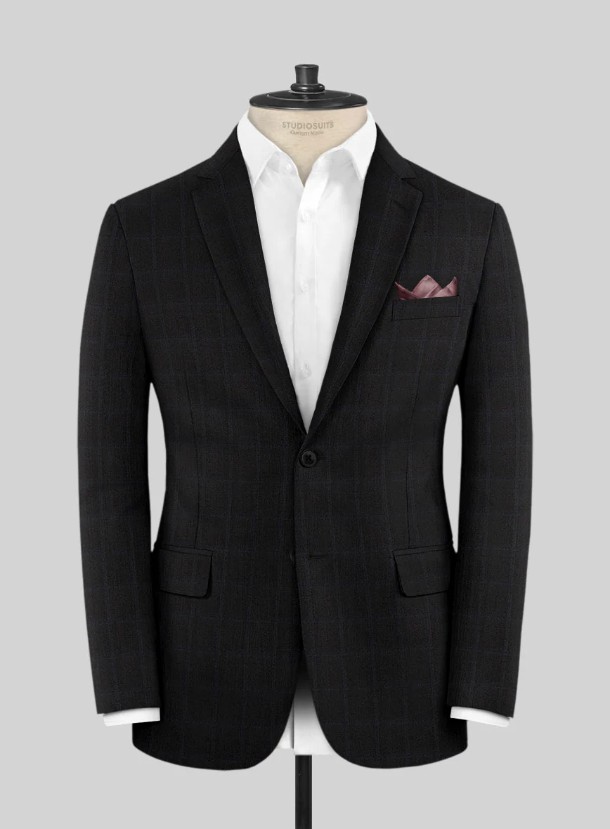 Lanificio Zegna Electa Corta Black Checks Wool Jacket