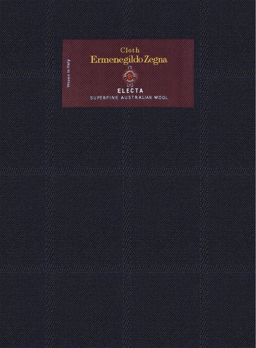 Lanificio Zegna Electa Corta Blue Checks Wool Suit - Image 6