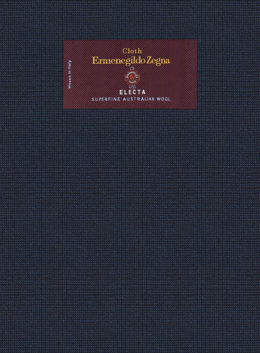 Lanificio Zegna Electa Oili Blue Checks Wool Pants - Image 2