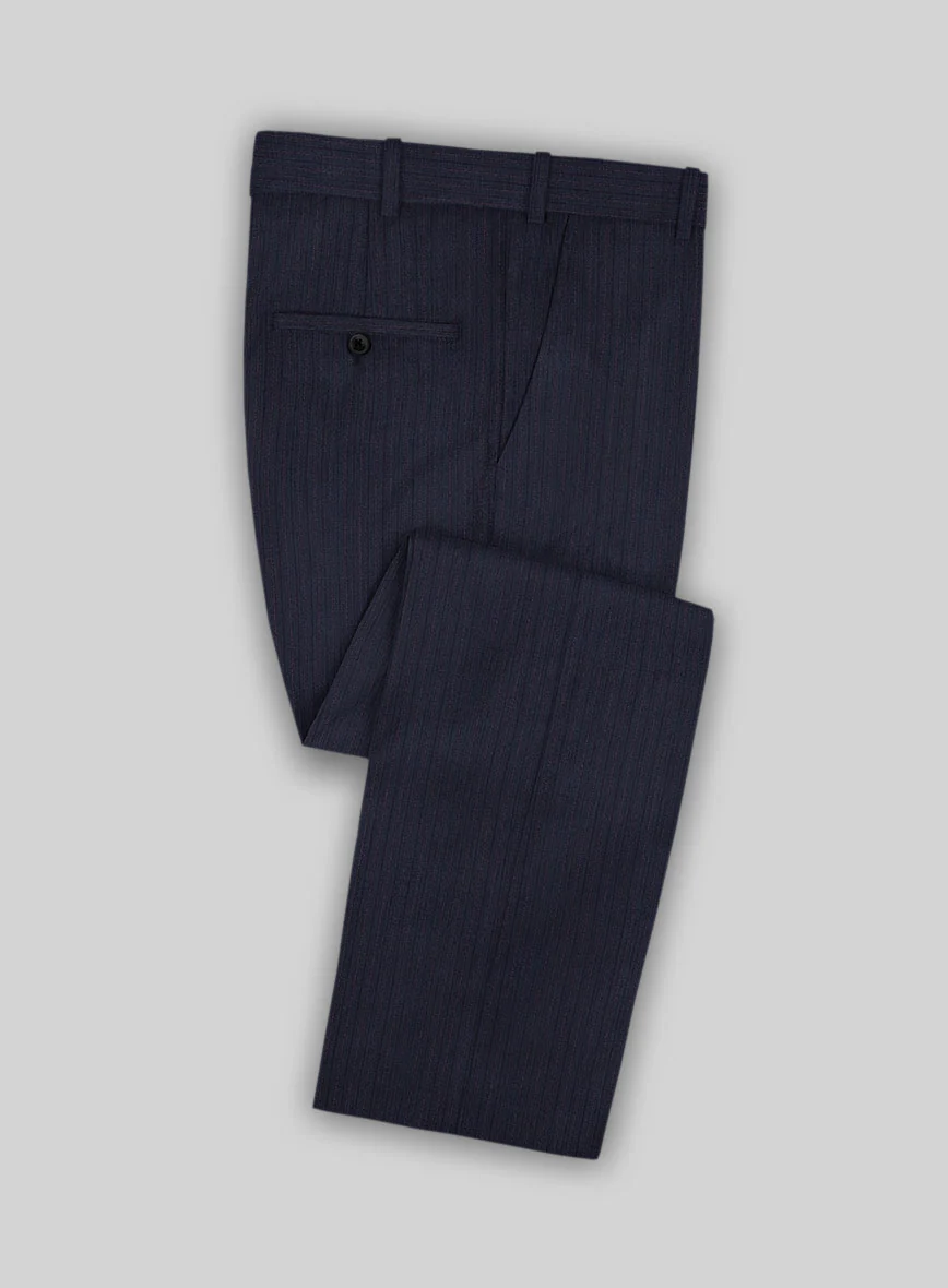 Lanificio Zegna Traveller Naquez Blue Stripe Wool Suit - Image 5