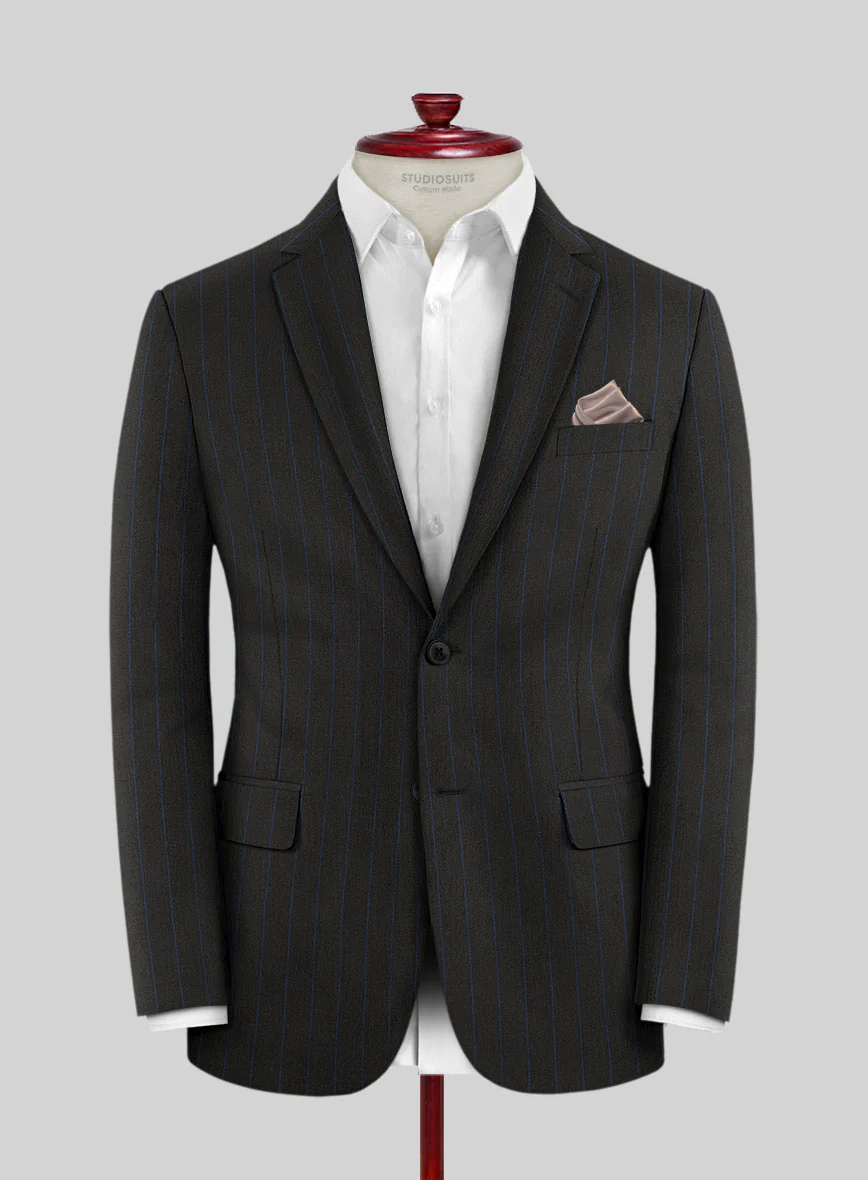 Lanificio Zegna Traveller Renar Black Stripe Wool Jacket