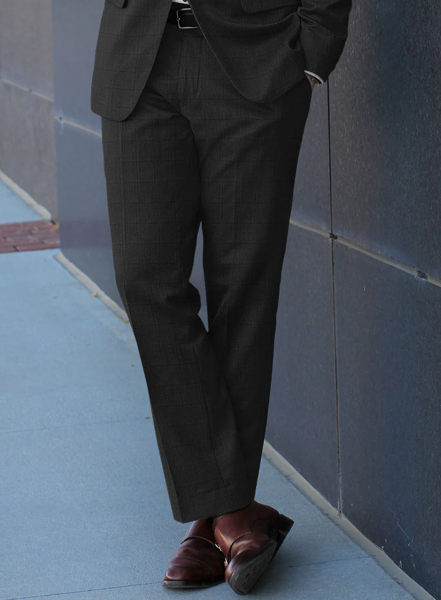 Lanificio Zegna Traveller Sarcos Black Checks Wool Suit - Image 4