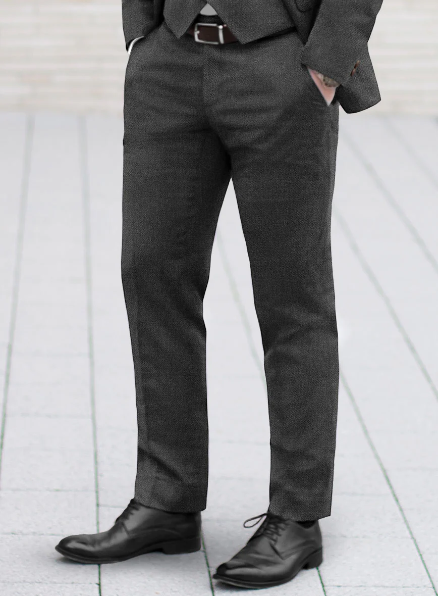 Lanificio Zegna Trofeo Dark Gray Wool Pants - Image 2