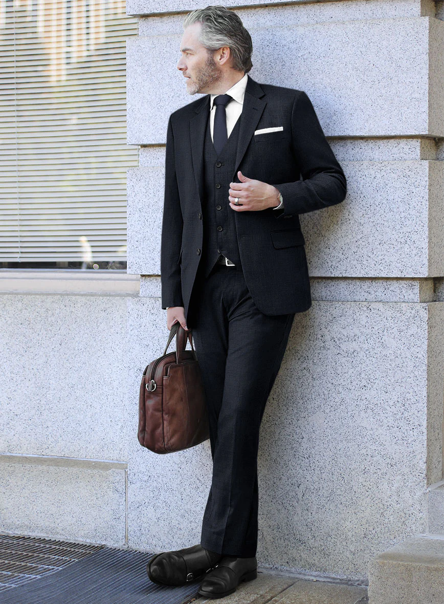 Lanificio Zegna Trofeo Jolge Blue Checks Wool Suit - Image 2