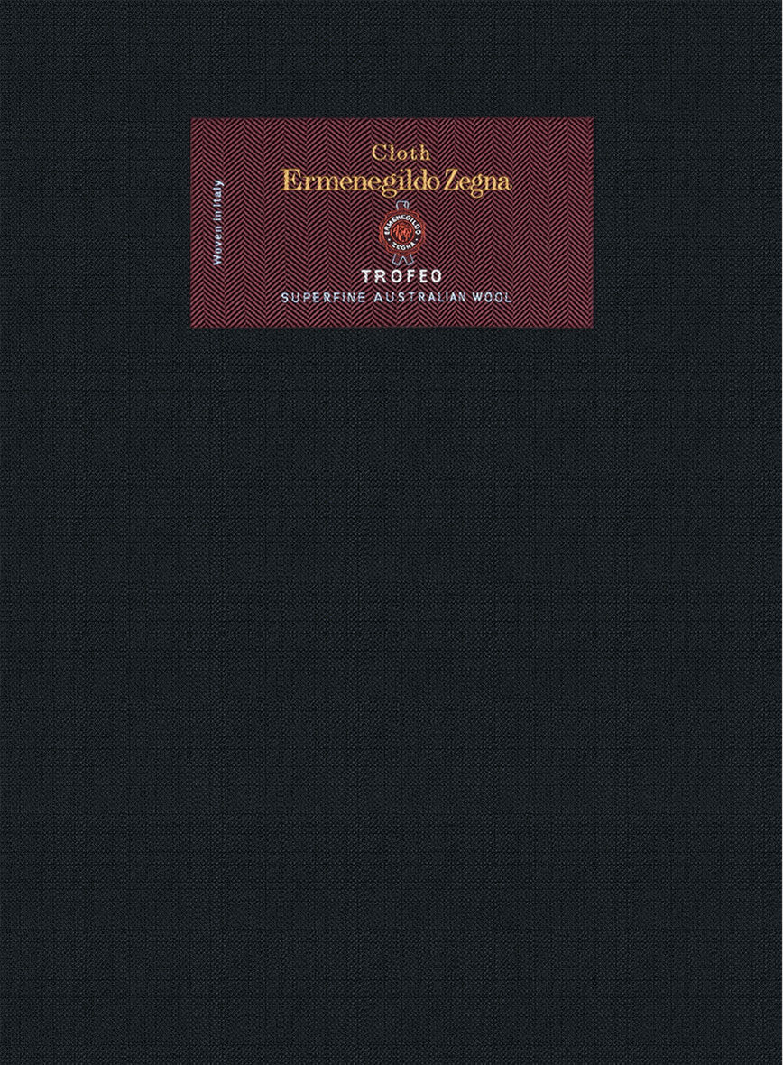 Lanificio Zegna Trofeo Jolge Dark Blue Checks Wool Jacket - Image 2