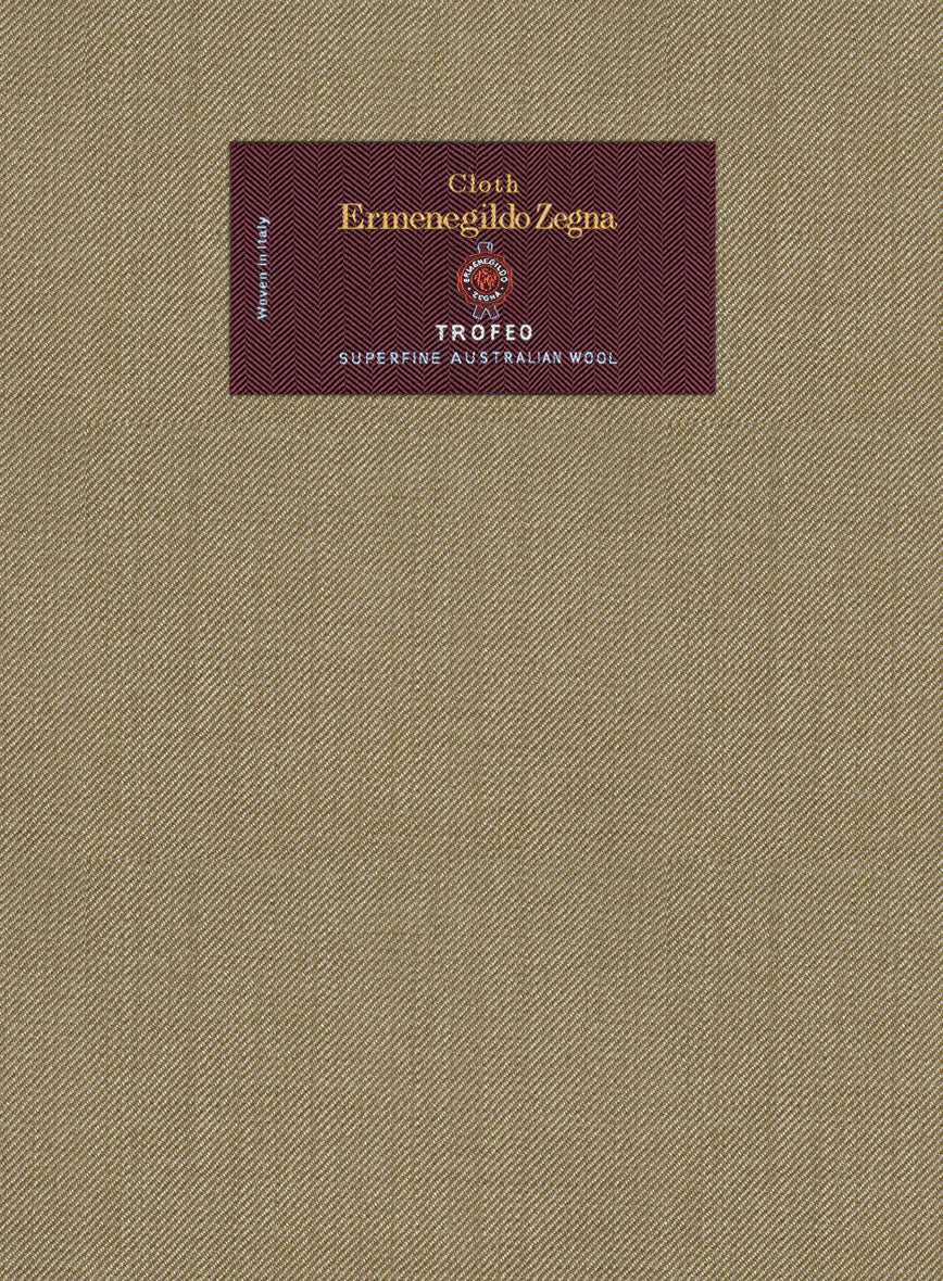 Lanificio Zegna Trofeo Khaki Wool Suit - Image 6