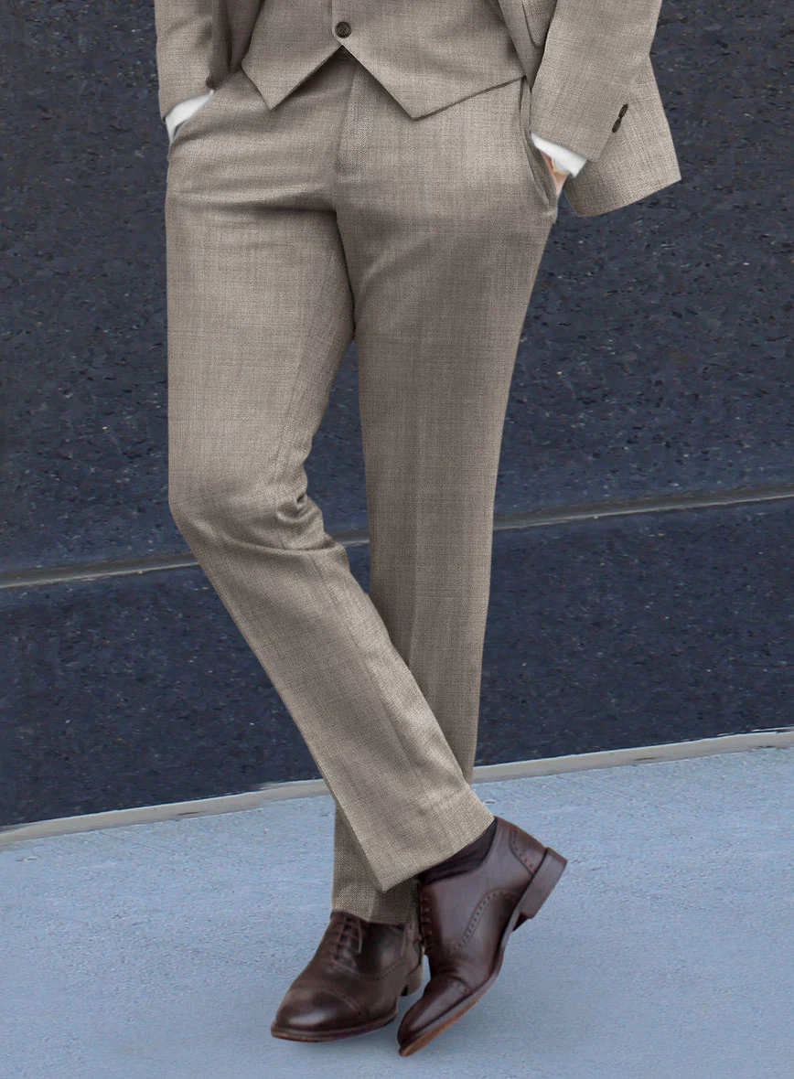 Lanificio Zegna Trofeo Light Brown Wool Pants - Image 2
